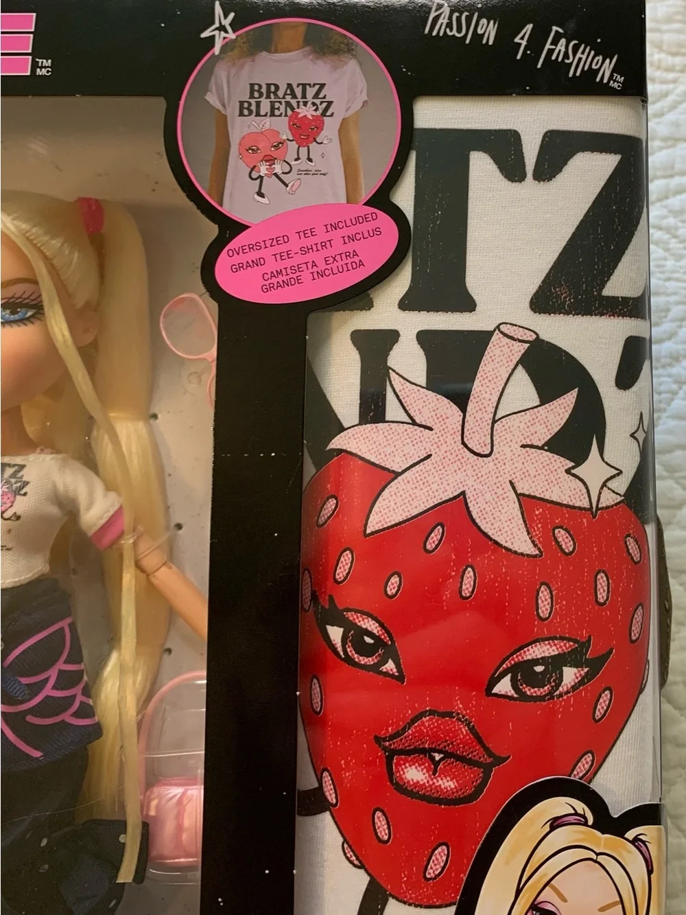 Bratz Stylin' Cloe Blonde Fashion Doll - Pink & Black Outfit